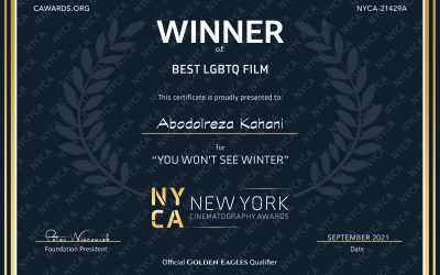 Award For The “Best LGBTQ Film” For “YOU WON’T SEE WINTER”