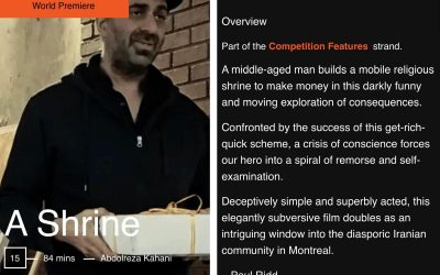 “A SHRINE” by Abdolreza Kahani Selected for 77th Edinburgh International Film Festival 2024